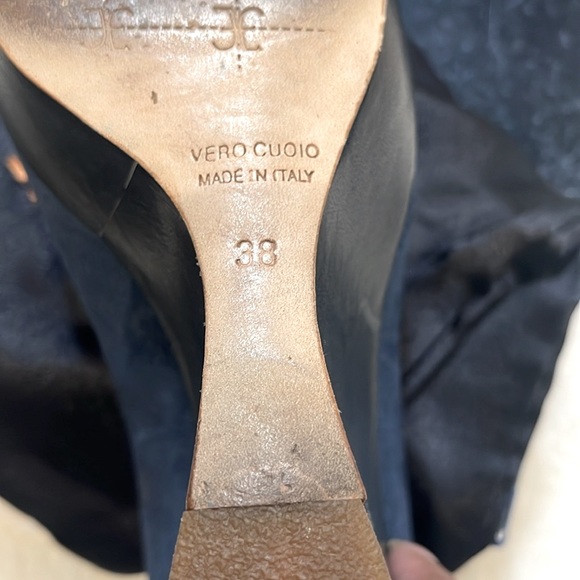 FABI Blue Wedge Open Toe Sandal Size 38/US 8 - Picture 4 of 4